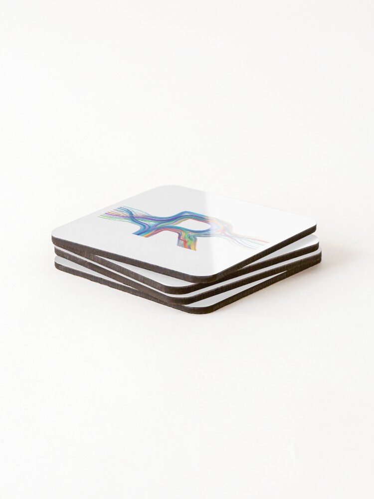 Thumbnail 4 of 5, Coasters (Set of 4), Copy of R Language Coding Programmer Data Science Software designed and sold by SkeletonsDanger.
