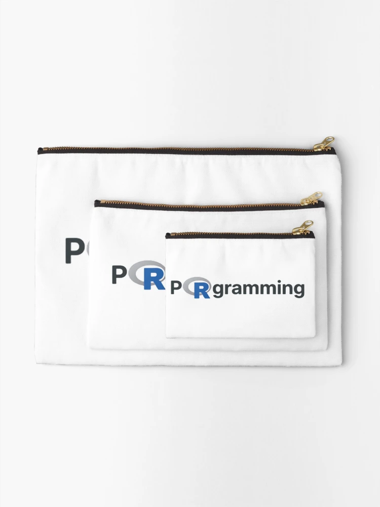 Thumbnail 2 of 4, Zipper Pouch, R Language Programmer Developer Coding Data Science designed and sold by SkeletonsDanger.