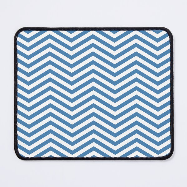 Item preview, White And Steel Blue Chevron Zigzag Pattern designed and sold by pattern-archive.