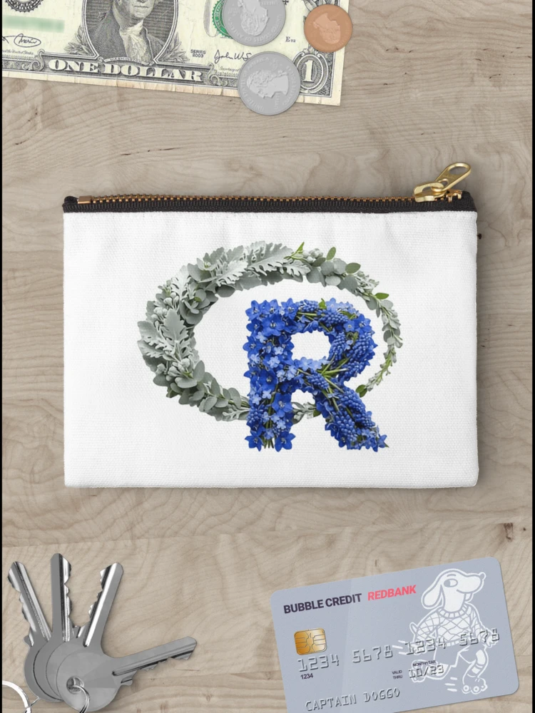 Thumbnail 3 of 4, Zipper Pouch, Flowers R Programming Developer Statistics Coding Data Science designed and sold by SkeletonsDanger.