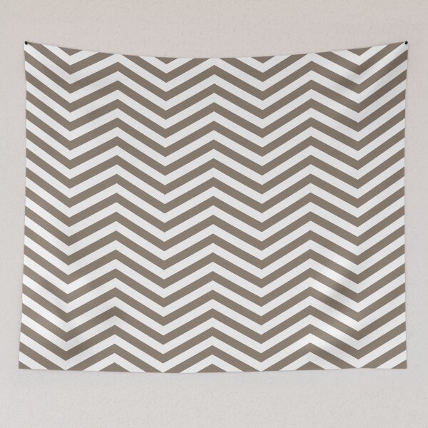 Item preview, White And Taupe Chevron Zigzag Pattern designed and sold by pattern-archive.