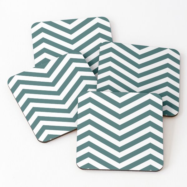 Item preview, White And Teal Chevron Zigzag Pattern designed and sold by pattern-archive.