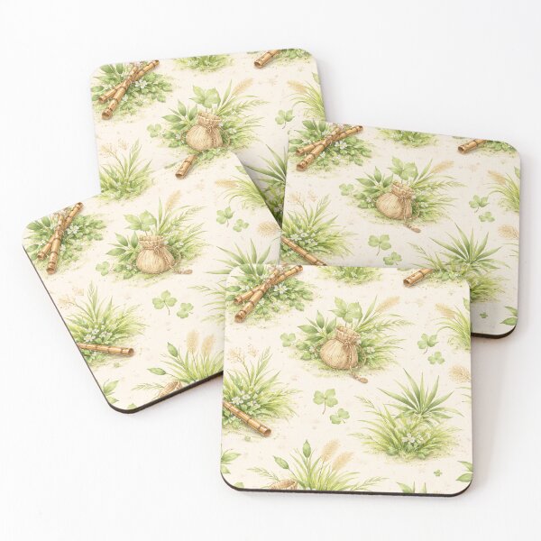 Item preview, Bamboo Flute & Nature Leaves Pattern – Aesthetic Botanical Design designed and sold by Radha Krishna curated finds.