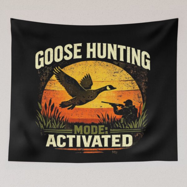 Item preview, GOOSE HUNTING : Goose Hunting Mode Activated Vintage Sunset Hunter designed and sold by Obinne.