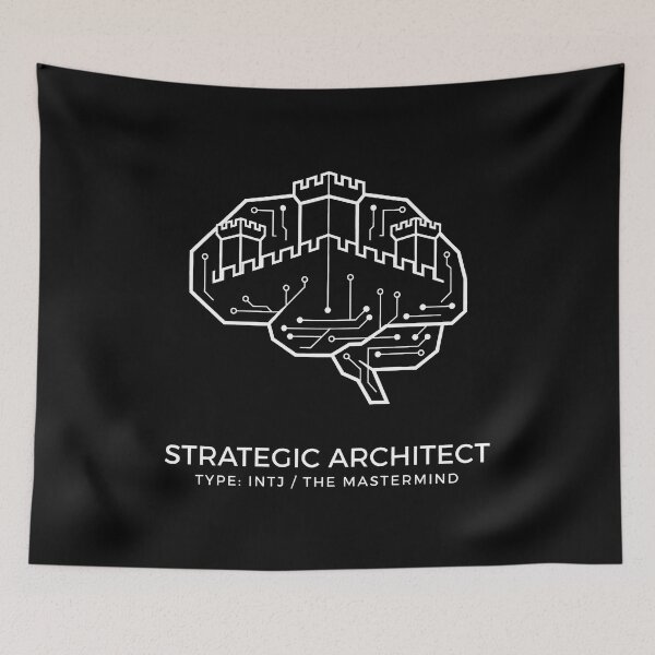 Item preview, Strategic Architect INTJ Mastermind Psychology Brain designed and sold by SplashTastic.