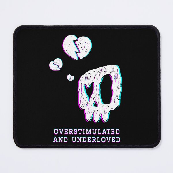 Item preview, Overstimulated Underloved Emo Skull Aesthetic Graphic designed and sold by MadeTearfully.