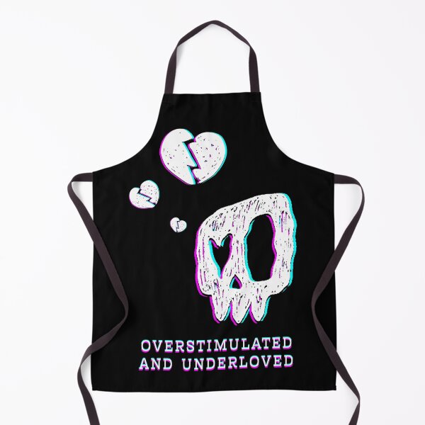 Item preview, Overstimulated Underloved Emo Skull Aesthetic Graphic designed and sold by MadeTearfully.
