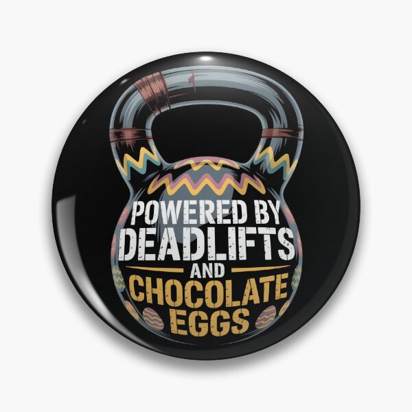 Item preview, Powered By Deadlifts And Chocolate Eggs - Gym Workout designed and sold by 404wearpl.