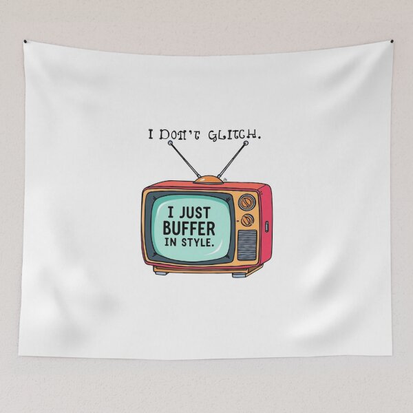 Item preview, Retro Classic  TV Design – Fun Vintage Style- I Don’t Glitch Design designed and sold by StylePrynt.