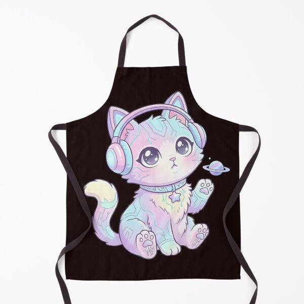 Item preview, Kawaii Cyber Cat - Pastel Neon Space Kitten designed and sold by WalterAdd.