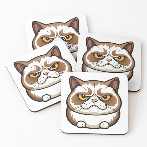 Item preview, Funny Grumpy Cat Cartoon Meme - 5 designed and sold by RELAX STATION.