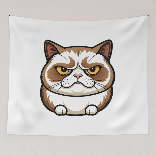 Item preview, Funny Grumpy Cat Cartoon Meme - 5 designed and sold by RELAX STATION.
