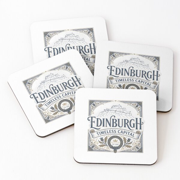 Artikelvorschau, Edinburgh, Schottland, Skyline von Edinburgh, Edinburgh Castle, schottisches Design entworfen und verkauft von TrueArtVibes.