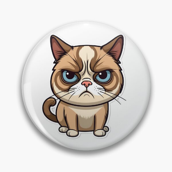 Item preview, Funny Grumpy Cat Cartoon Meme - 4 designed and sold by RELAX STATION.