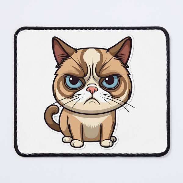 Item preview, Funny Grumpy Cat Cartoon Meme - 4 designed and sold by RELAX STATION.