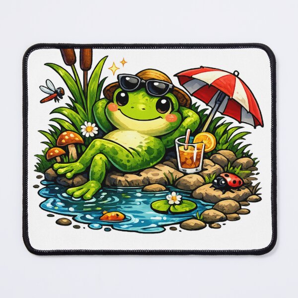 Item preview, Cute Frog Chilling By a Pond designed and sold by ttuniques.