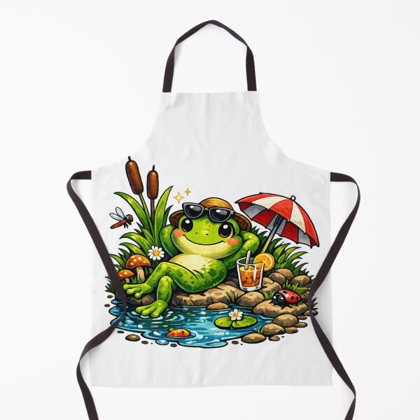 Item preview, Cute Frog Chilling By a Pond designed and sold by ttuniques.