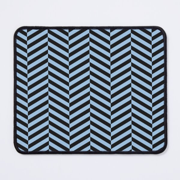 Item preview, Black And Baby Blue Herringbone Pattern designed and sold by pattern-archive.