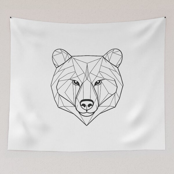 Item preview, Minimalist Bear Line Art – Modern Symmetrical Wildlife Illustration - 3 designed and sold by RELAX STATION.