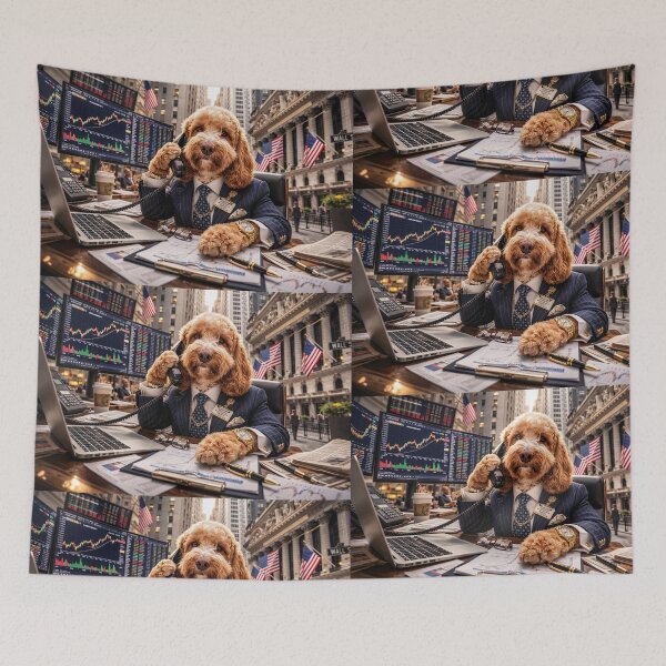 Item preview, Cockapoo Stockbroker on Wall Street designed and sold by Paul Thompson Photography.