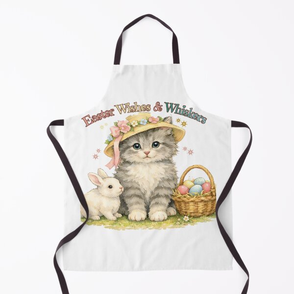 Item preview, Easter Wishes & Whiskers – Cute Kitten and Bunny Easter Shirt designed and sold by bazstees54.