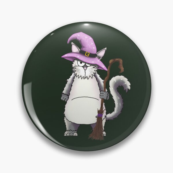 Item preview, Daisy the White Cat Witch: Whimsigoth Familiar Art designed and sold by Englandbear.