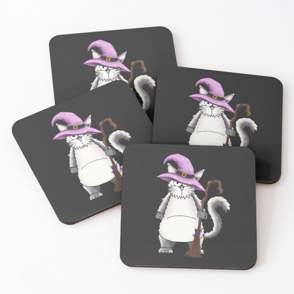 Item preview, Daisy the White Cat Witch: Whimsigoth Familiar Art designed and sold by Englandbear.