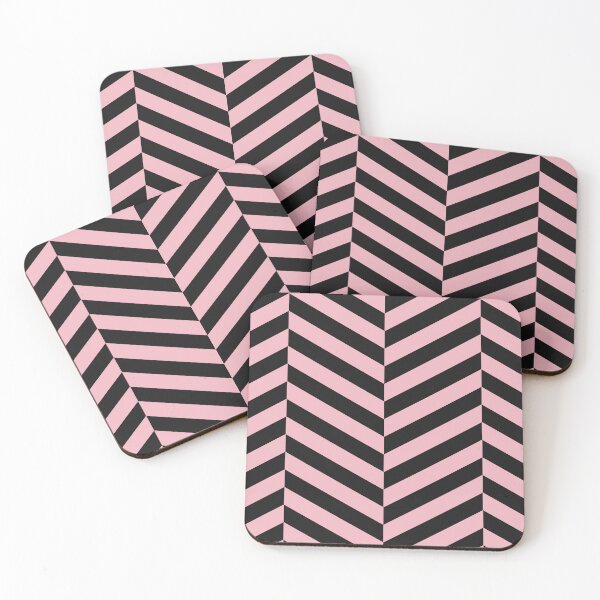 Item preview, Black And Blush Herringbone Pattern designed and sold by pattern-archive.