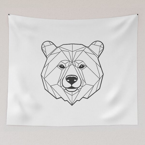 Item preview, Minimalist Bear Line Art – Modern Symmetrical Wildlife Illustration - 4 designed and sold by RELAX STATION.