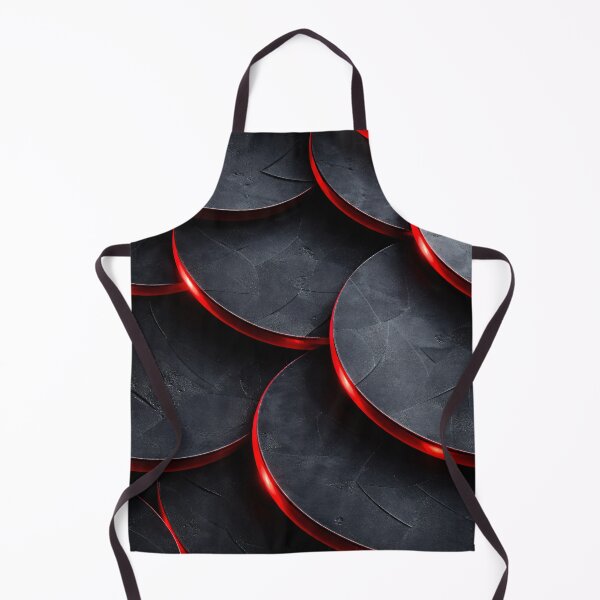 Item preview, Glowing Red Neon Circles Abstract Dark Futuristic Geometric Pattern designed and sold by Kaleidoscope Print.