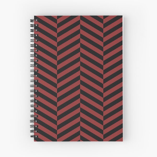 Item preview, Black And Brick Red Herringbone Pattern designed and sold by pattern-archive.