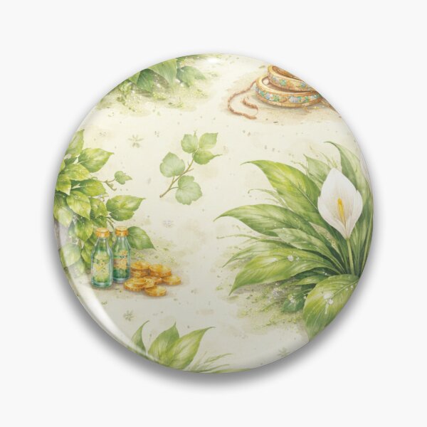 Item preview, Money Plant & Lily Botanical Pattern with Bangles – Prosperity Aesthetic Design designed and sold by Radha Krishna curated finds.