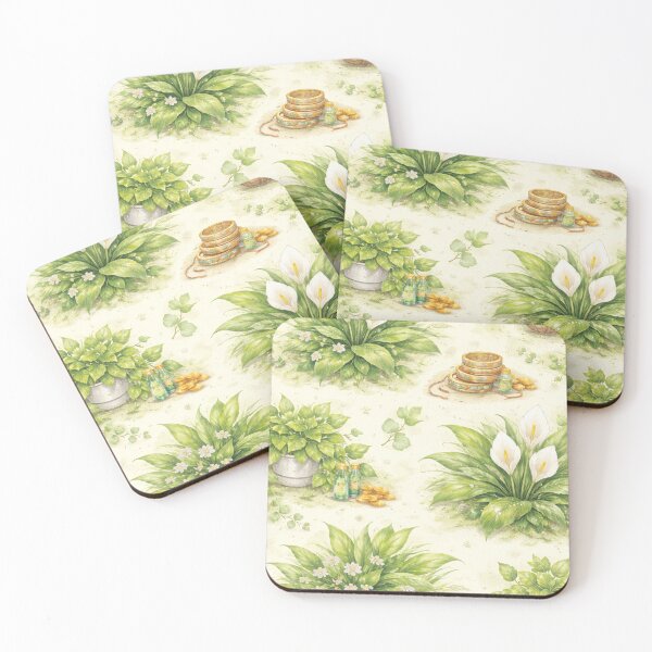 Item preview, Money Plant & Lily Botanical Pattern with Bangles – Prosperity Aesthetic Design designed and sold by Radha Krishna curated finds.