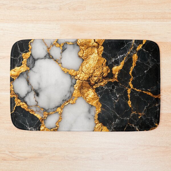 Item preview, Black White and Gold Marble Texture Luxury Abstract Stone Pattern designed and sold by Kaleidoscope Print.