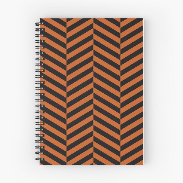Item preview, Black And Burnt Orange Herringbone Pattern designed and sold by pattern-archive.