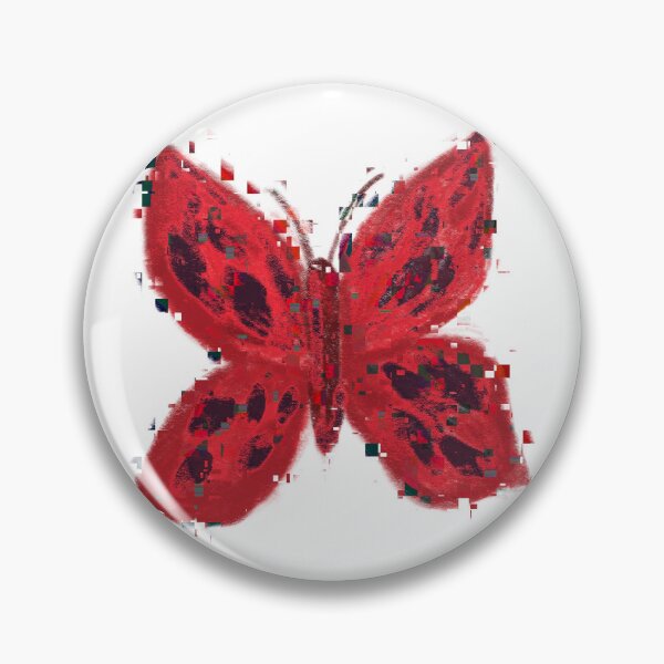 Item preview, Red glitched fly fly butterfly  designed and sold by Aimzeescrazycreations.