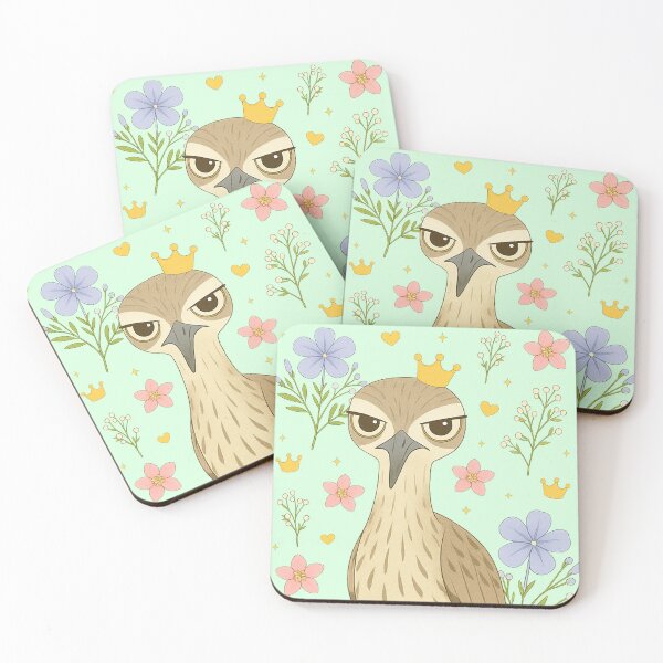 Item preview, Crowned Stone-Curlew Close-Up - Mint designed and sold by HIMEKARI.