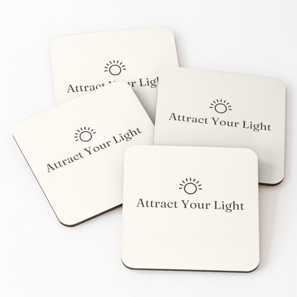 Item preview, Attract Your Light Design | Black Typography | Spiritual Energy Quote Sticker designed and sold by CosmicQuietStudio.