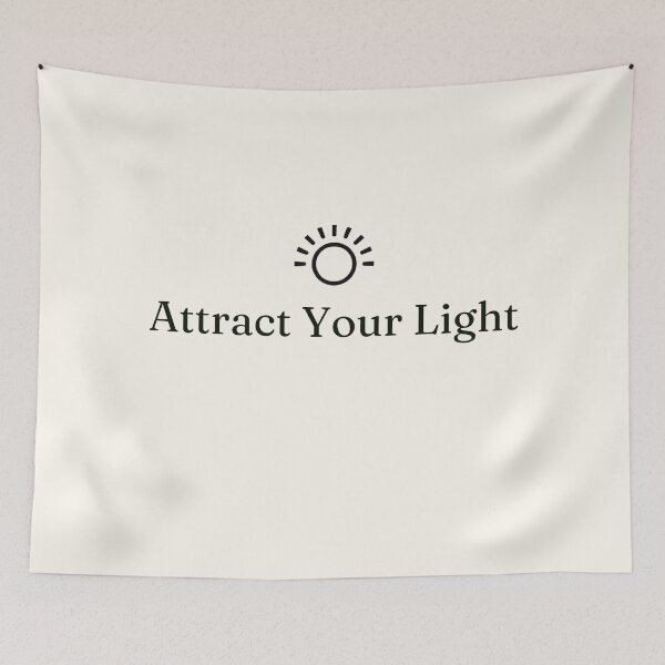 Item preview, Attract Your Light Design | Black Typography | Spiritual Energy Quote Sticker designed and sold by CosmicQuietStudio.