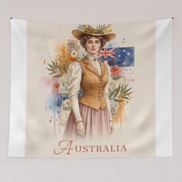 Item preview, Australia – Heritage in Bloom designed and sold by ForeverPrintsOK.