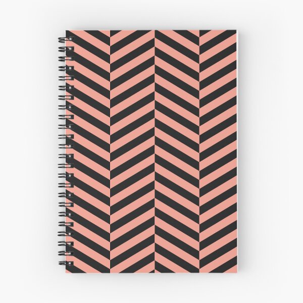 Item preview, Black And Coral Herringbone Pattern designed and sold by pattern-archive.