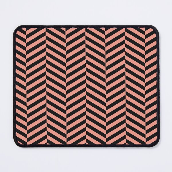 Item preview, Black And Coral Herringbone Pattern designed and sold by pattern-archive.