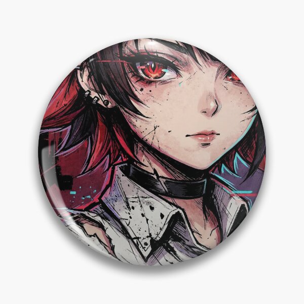 Item preview, Ellen Joe ZZZ Black Hair Red Highlights Shark Hood Icon designed and sold by Senpaiwaves.