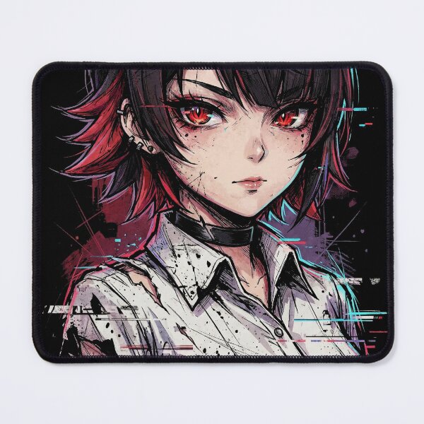 Item preview, Ellen Joe ZZZ Black Hair Red Highlights Shark Hood Icon designed and sold by Senpaiwaves.