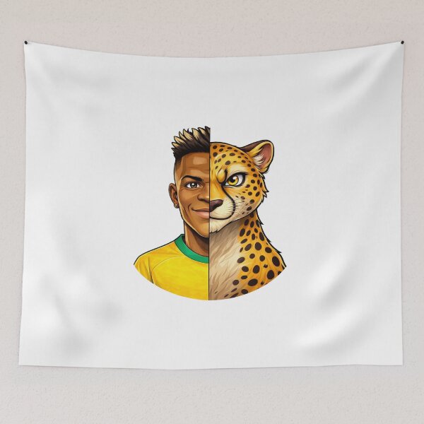 Item preview, Half Dribble, Half Cheetah - Vinícius Jr. designed and sold by Canva Drip.