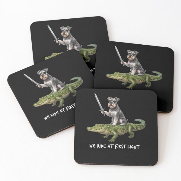 Item preview, We Ride at First Light Funny Miniature Schnauzer Crocodile Dog Lover designed and sold by TerryConnells.