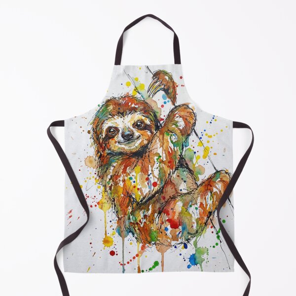 Item preview, Colourful Abstract Baby Sloth Watercolour Art designed and sold by Printpix.