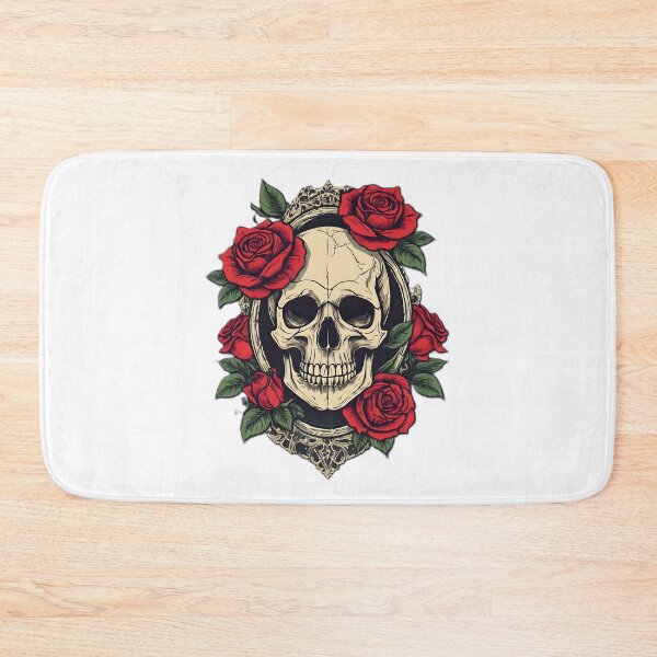 Item preview, Vintage Skull With Roses Gothic Tattoo T-Shirt Design - 4 designed and sold by RELAX STATION.