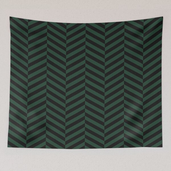 Item preview, Black And Forest Green Herringbone Pattern designed and sold by pattern-archive.