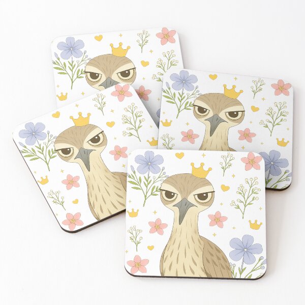 Item preview, Crowned Stone-Curlew Close-Up - White designed and sold by HIMEKARI.